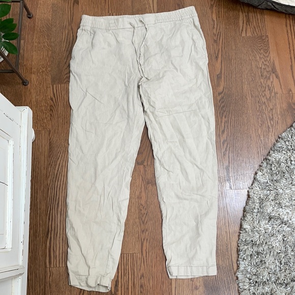 Old Navy Beige Linen Pants - Picture 1 of 4